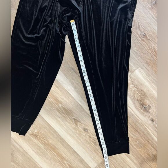 EILEEN FISHER Black Velour Joggers Size Large - Picture 9 of 9